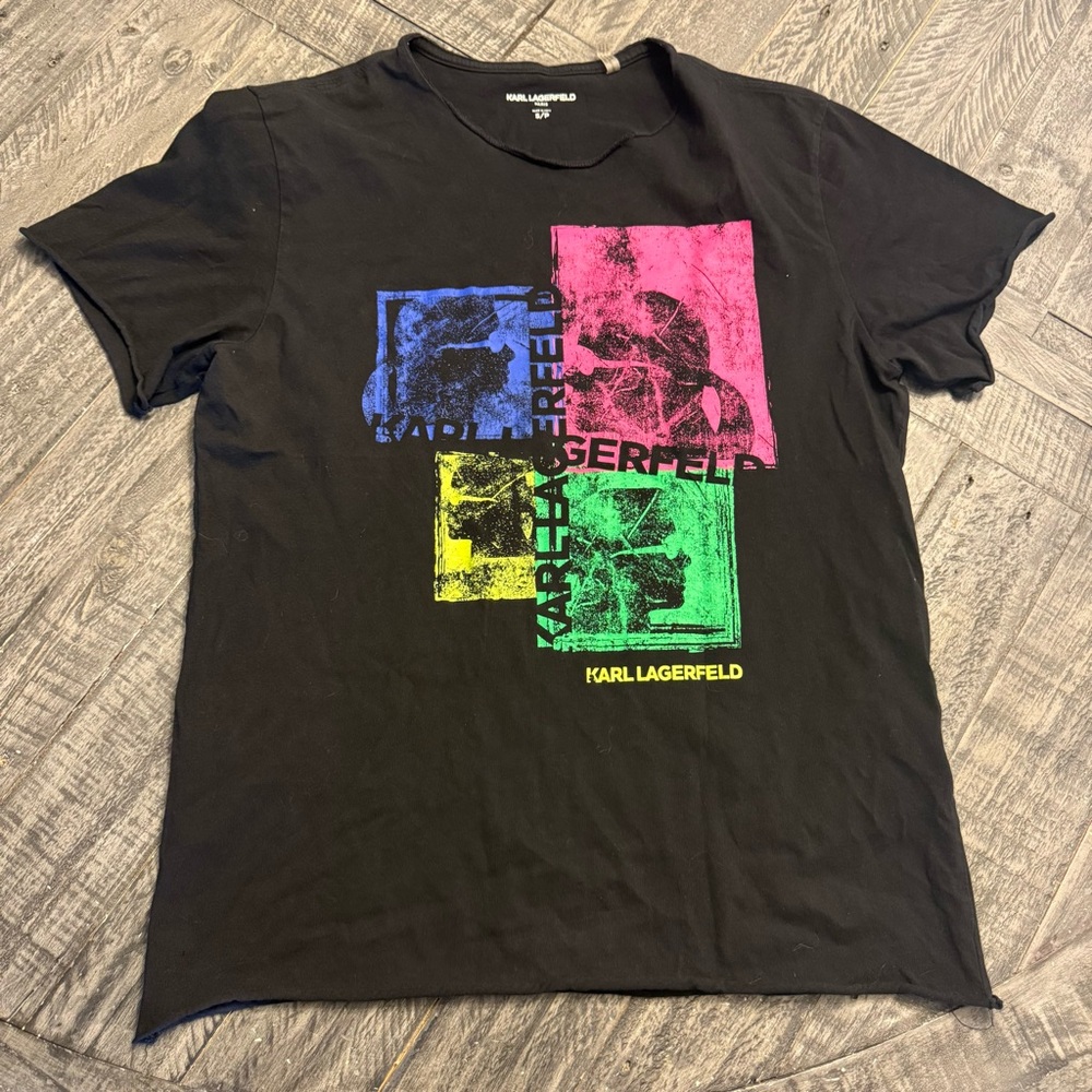 Karl Lagerfeld‎ Paris Colorful Portrait Karl Head T-shirt Men’s Size Small